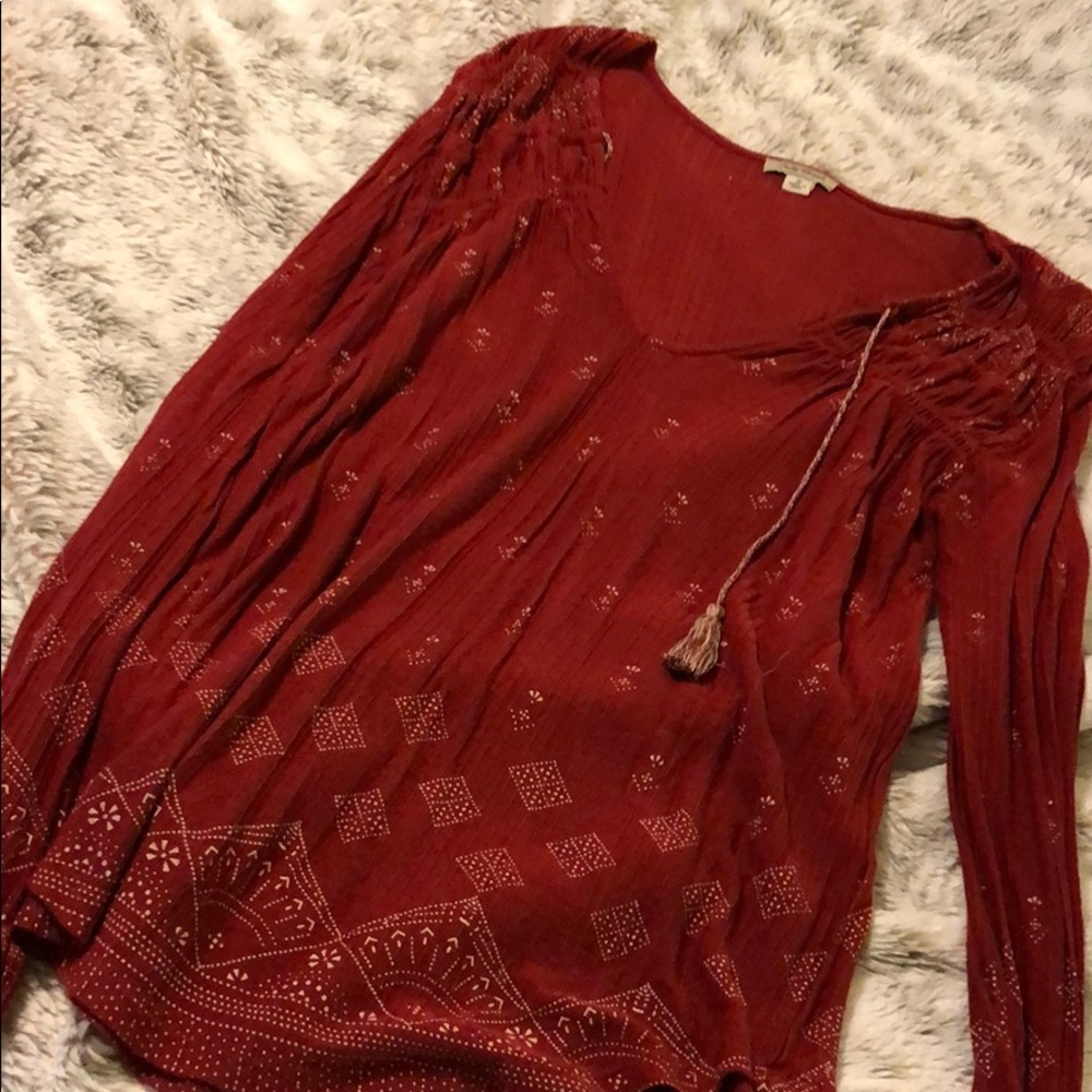 Lucky brand long sleeve flowy shirt